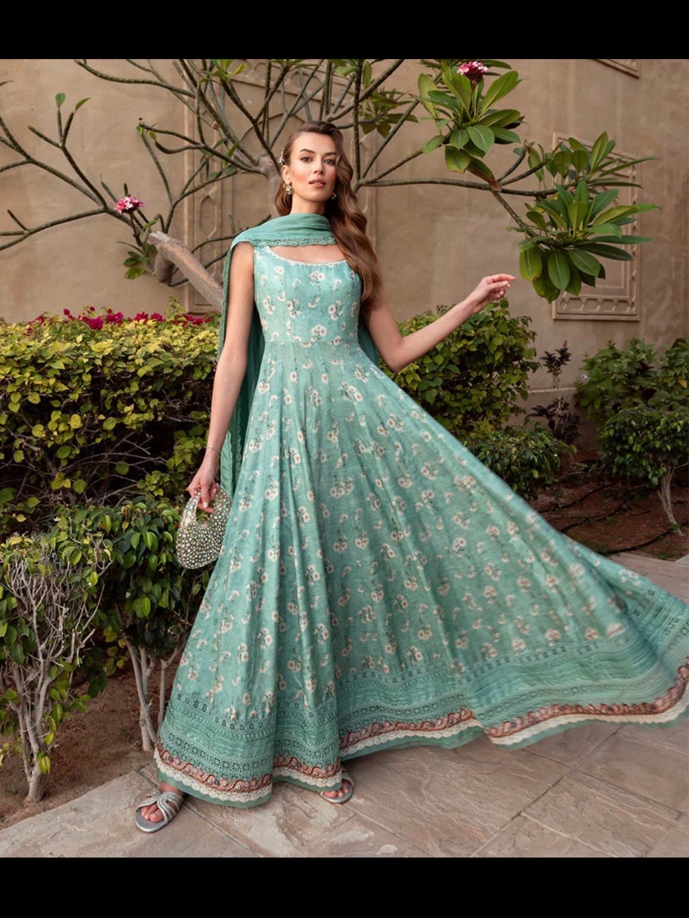 Beautiful silk 3 piece dress from faiza saqlain